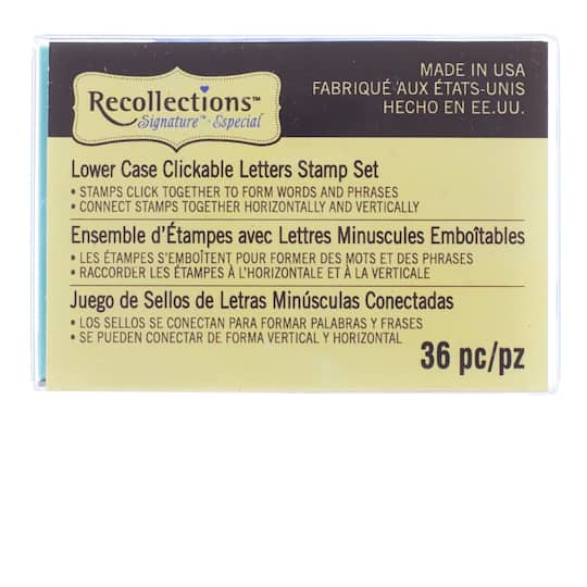 Buy The Signature Lowercase Clickable Letters Stamp Set By Recollections At Michaels